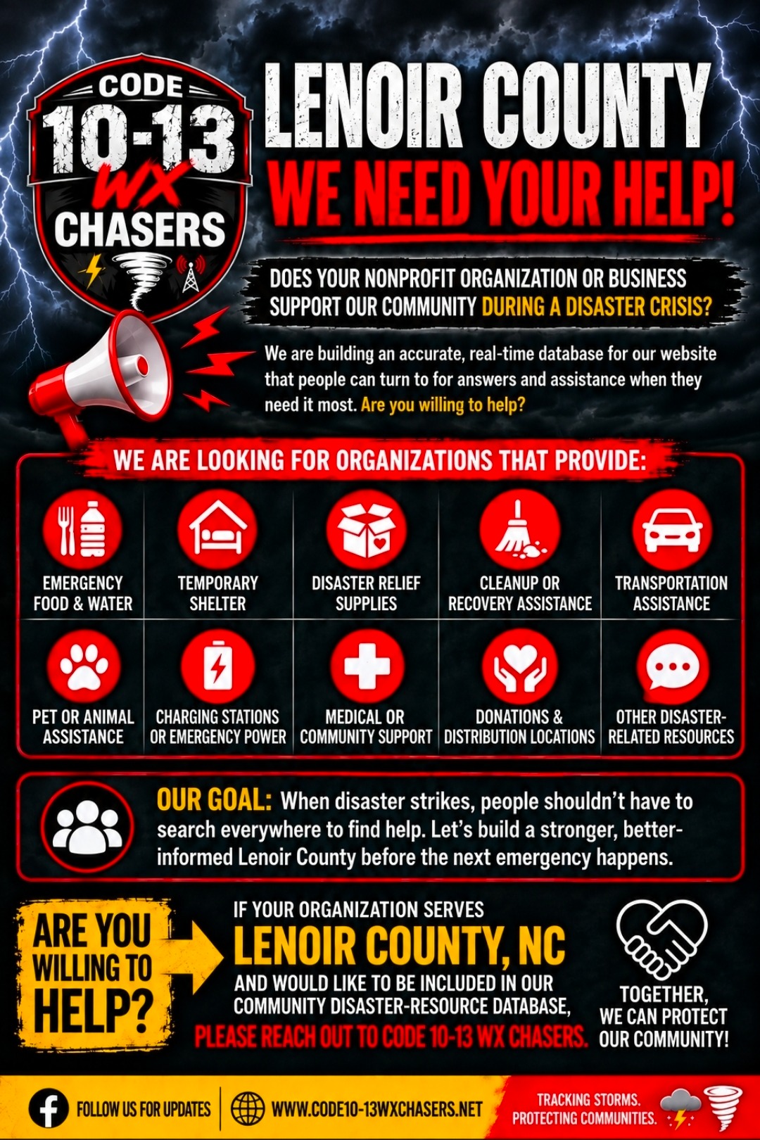 Lenoir County, we need your help building a community disaster-resource database